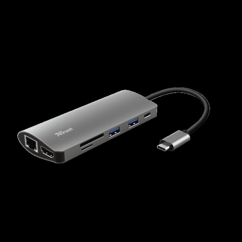 Hub USB Trust Dalyx, 7 porturi USB-C, negru