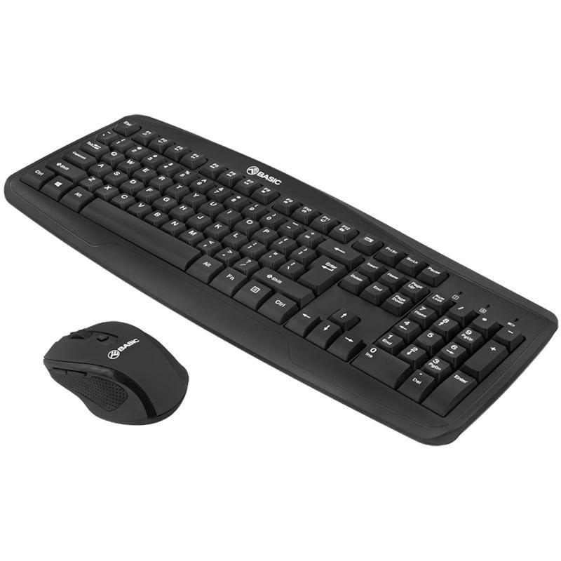 Kit Tellur tastatură și mouse fără fir, tip tastatura SUA, 105 taste, rezolutie mouse 800/1200/1600 DPI reglabil, negru - 1 | YEO