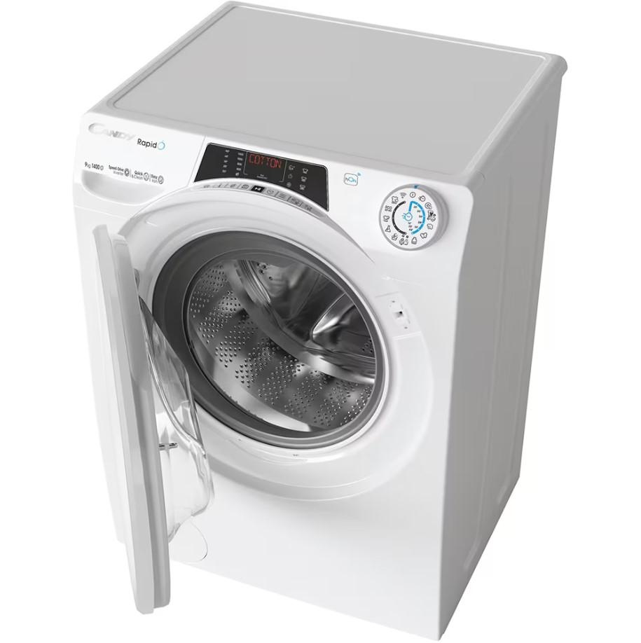 Masina de Spalat Candy RO 1496DWMT/1-S RapidO, 9kg, 1400, A, BPM, MPS, 6D, WiFi+BT, Steam, White+White+white ring - 2 | YEO