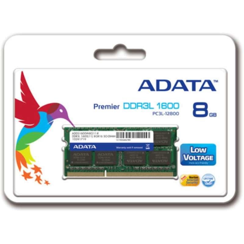 Memorie RAM notebook Adata, SODIMM, DDR3L, 8GB, CL11, 1600Mhz