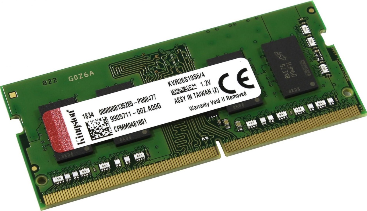 Memorie RAM notebook Kingston, SODIMM, DDR4, 4GB, CL19, 2666Mhz