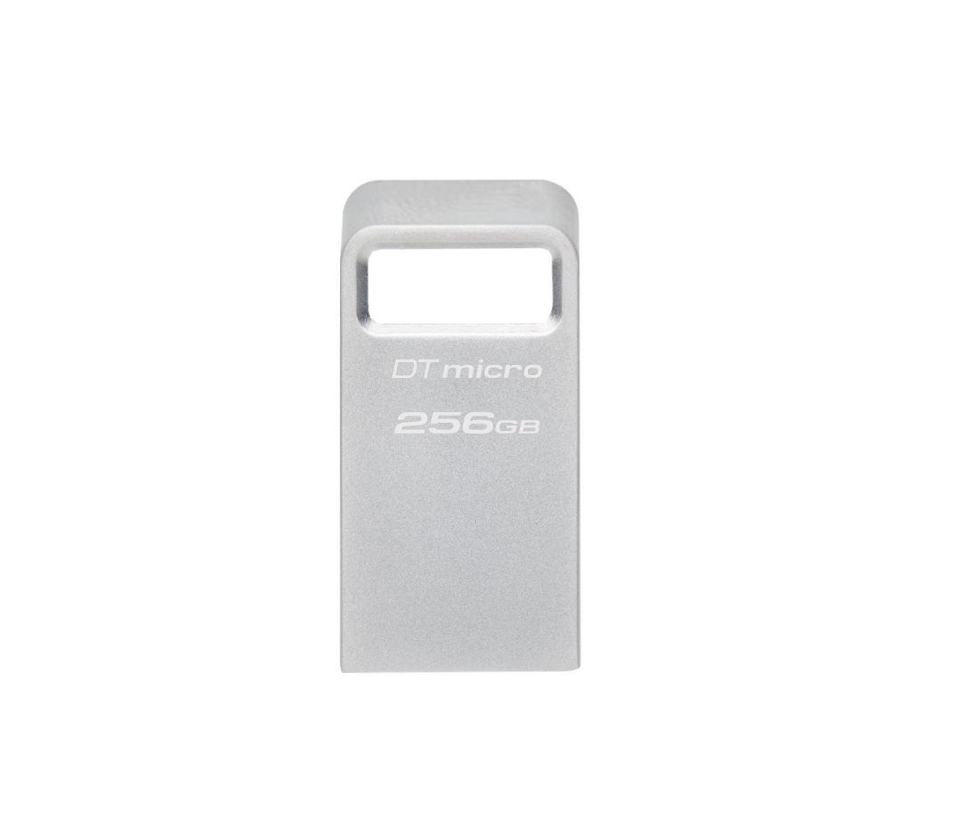 Memorie USB Flash Drive Kingston 256GB Data Traveler Micro, USB 3.2 Gen1, Metalic