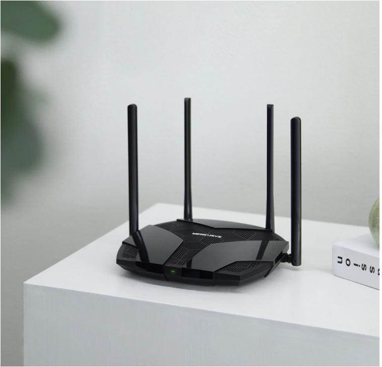 Mercusys Router, AX3000, MU-MIMO, Dual-Band, WPA3, Standarde wireless: Wi-Fi 802.11ax/ac/a/b/g/n, Rata semnal: 2402 Mbps (5 GHz) + 574 Mbps (2.4 GHz), Securitate Wireless: WEP, WPA / WPA2-Personal, WPA2 / WPA3-Personal, Interfață: 1× Port WAN Gigabit + - 1 | YEO