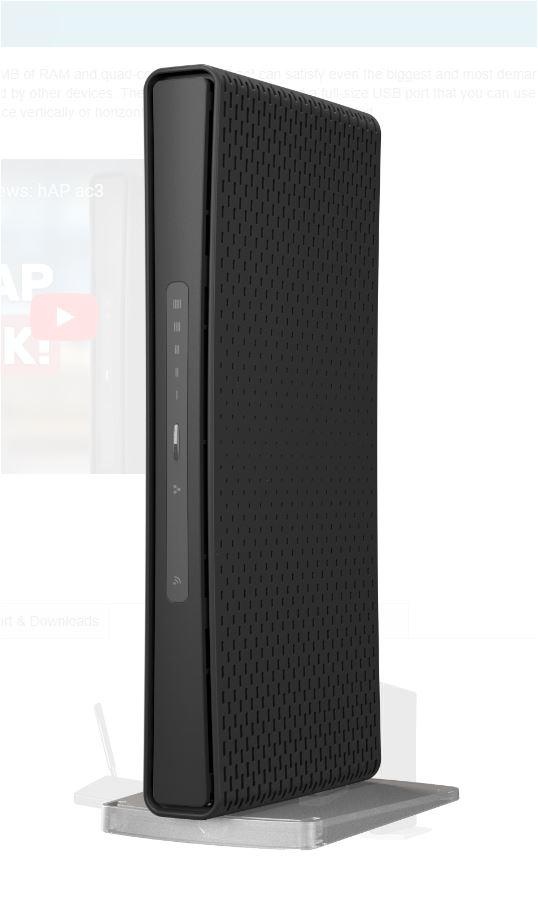 Miktrotik HAP AC1200 DUAL BAND WIRELESS ROUTER, 5 PORTURI 10/100/1000mbps, 1 x POE, 1 x USB, 2.4Ghz-300 Mbps, 5Ghz-867Mbps, 2 antene externe, 256Mb RAM, quad-core CPU 716 MHz, Wi-Fi 5. - 1 | YEO