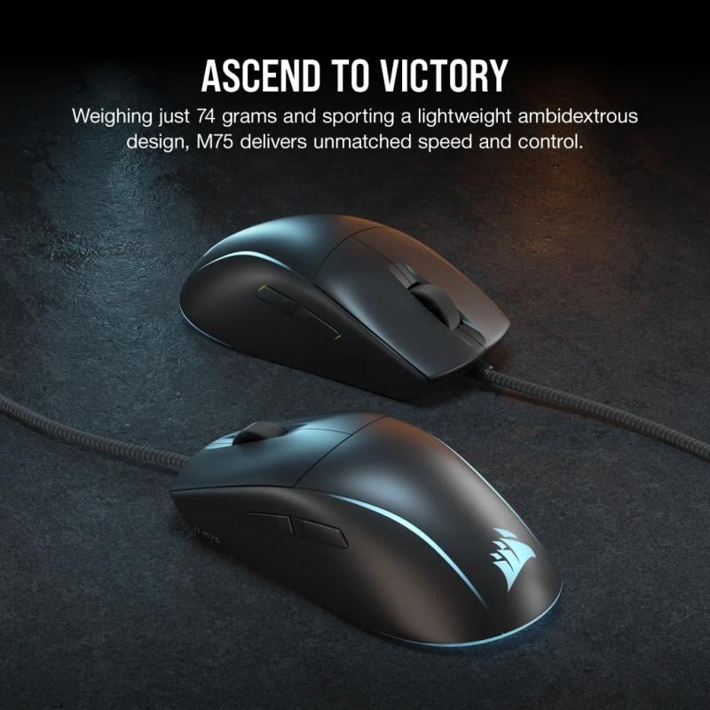 Mouse Gaming CORSAIR M75 LIGHTWEIGHT NEGRU - 2 | YEO