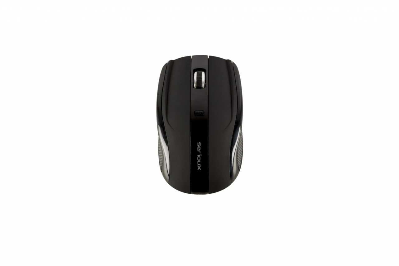 Mouse Serioux, Rainbow 400, fara fir, USB, senzor optic, distanta de operare; 10m, precizie: 1000/1600DPI ajustabila, 4 butoane, 2x baterie AAA, sisteme de operare: Windows / Mac OS / Linux, negru - 3 | YEO