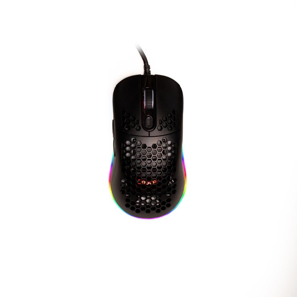 MOUSE Spacer Gaming SPGM-ALIEN-LIGHT, cu fir, USB, optic, 6.400 dpi, butoane/scroll 6/1, iluminare RGB, negru - 1 | YEO