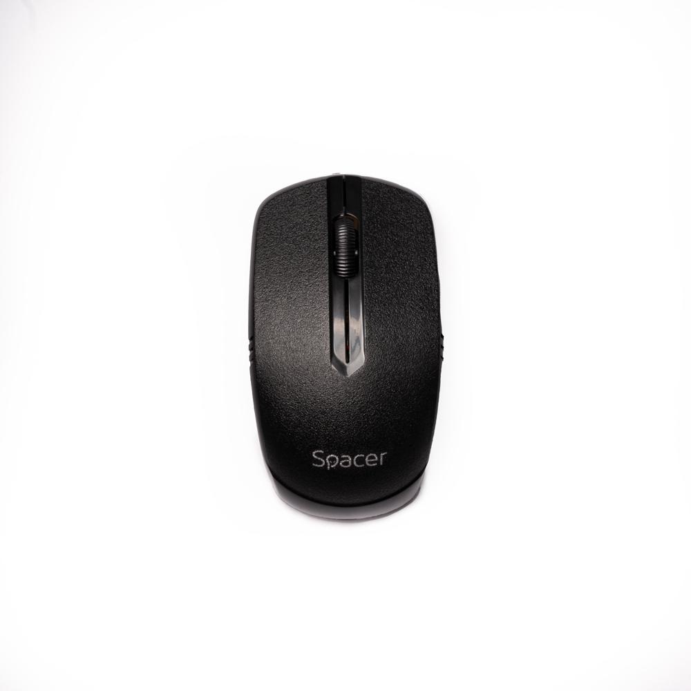 MOUSE Spacer, PC sau NB, fara fir, USB 2.4 GHz, optic, 1000 dpi, butoane/scroll 3/1, negru, SPMO-161 - 1 | YEO