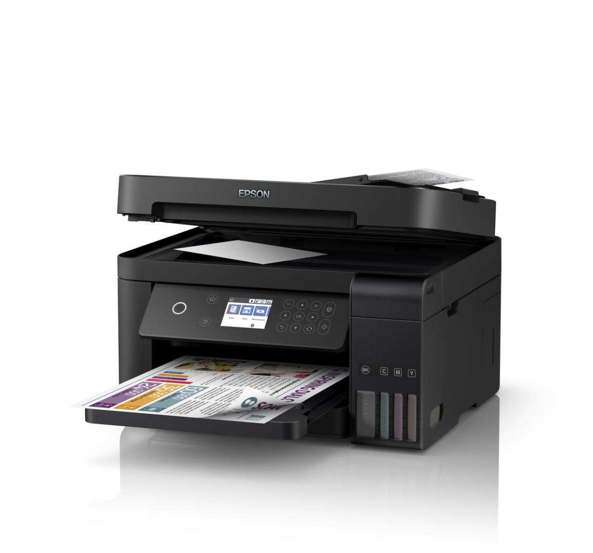 Multifunctional inkjet color CISS Epson L15160, dimensiune A3 (Printare, Copiere, Scanare, Fax), duplex, viteza 32ppm alb-negru, 32ppm color, rezolutie 4800x1200 dpi, alimentare hartie 2 sertare x 250 coli, scanner CIS rezolutie 2400x1200 dpi, ADF 50