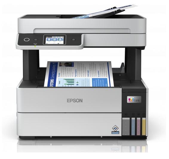 Multifunctional inkjet color Epson EcoTank CISS L6490, dimensiune A4 (Printare,Copiere, Scanare, Fax), printare borderless, viteza 37ppm alb-negru, 23ppm color, rezolutie 4800x1200 dpi, alimentare hartie 250 coli + 35 coli ADF, duplex automat ,scanner