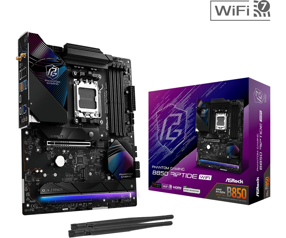 Placa de Baza ASROCK PHANTOM GAMING B850 RIPTIDE WIFI AM5