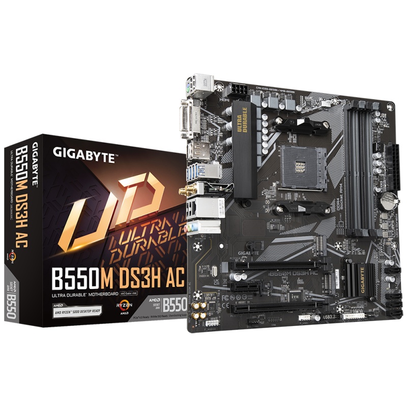 Placa de baza Gigabyte B550M DS3H AC AM4 - 4 | YEO