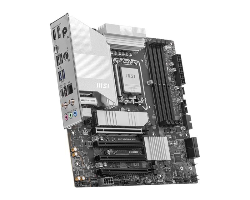 Placa de Baza MSI PRO B860M-A WIFI LGA 1851, 4x DDR5, 1x HDMI 1x DP 1x Type-C DP, 4x PCIE x16, 3x M.2, 4x SATA 6GB/s, mATX - 2 | YEO