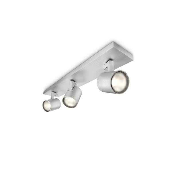 Spot Triplu Philips Runner, 3xGU10, 3x20W, IP20, 10.9x48x9cm, Metal, Argintiu - 1 | YEO