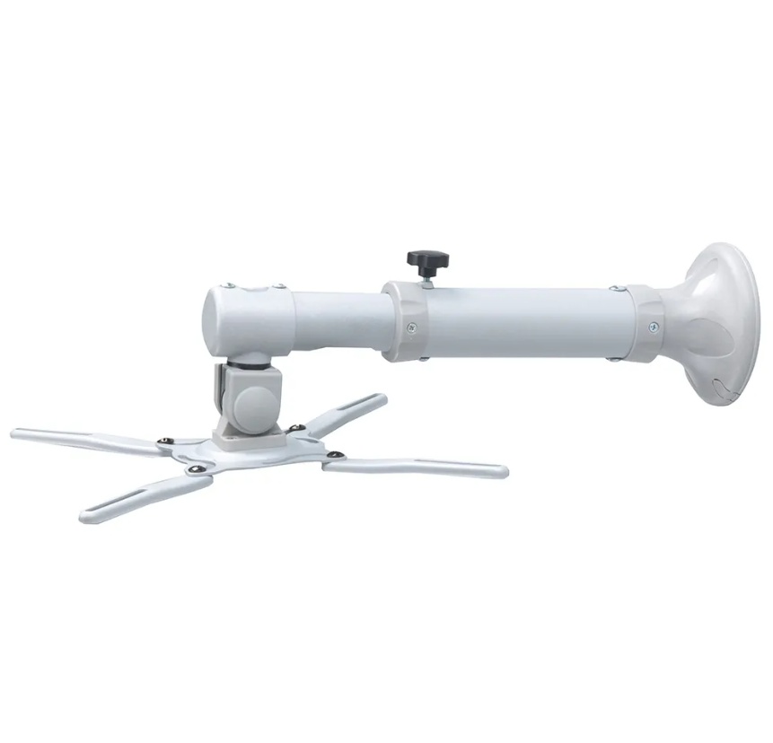 Suport pt videoproiector de perete Neomounts BEAMER-W050SILVER; suporta pana la 12kg, tip reglare full motion, tilt 90°, swivel 360°, distanta fara de perete, 37-47 cm, argintiu. Garantie 5 ani - 1 | YEO