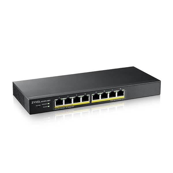 Switch PoE Gigabit Zyxel GS1915-8EP cu 8 porturi, gestionare prin Nebula, ideal pentru rețele de afaceri - 1 | YEO