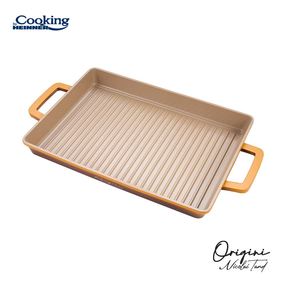 TAVA GRATAR ALUMINIU TURNAT 36 x 26.4 x 4 CM, NICOLAI TAND, ORIGINI, COOKING BY HEINNER - 1 | YEO