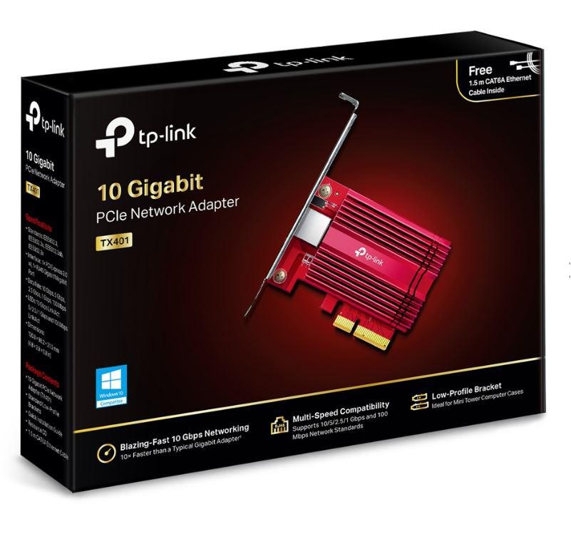 TP-LINK Adaptor de rețea 10 Gbps PCIe, Standarde și Protocoale: IEEE 802.3, IEEE 802.3u, IEEE 802.3ab, IEEE 802.3bz, IEEE802.3an, IEEE802.3az, IEEE 802.3x, Interfață: 1× Slot PCI Express 3.0 ×4, 1× Port RJ45 Gigabit/Megabit, Rate de transfer: 100 Mbps, 1 - 2 | YEO