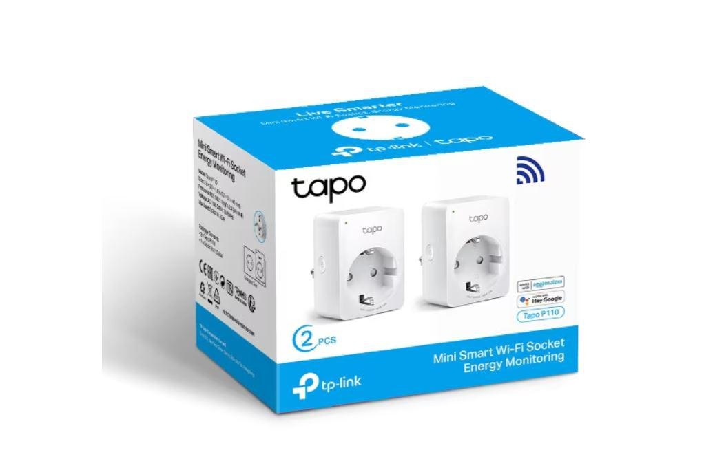 TP-Link MINI SMART WI-FI SOCKET TAPO P110(2-PACK), Protocol: IEEE 802.11b/g/n, Bluetooth 4.2 (doar pentru onboarding), 2.4 GHz, Cerințe de sistem: Android 4.4 sau o versiune mai recentă, iOS 9.0 sau o versiune mai recentă, Cerinte de alimentare: AC - 2 | YEO