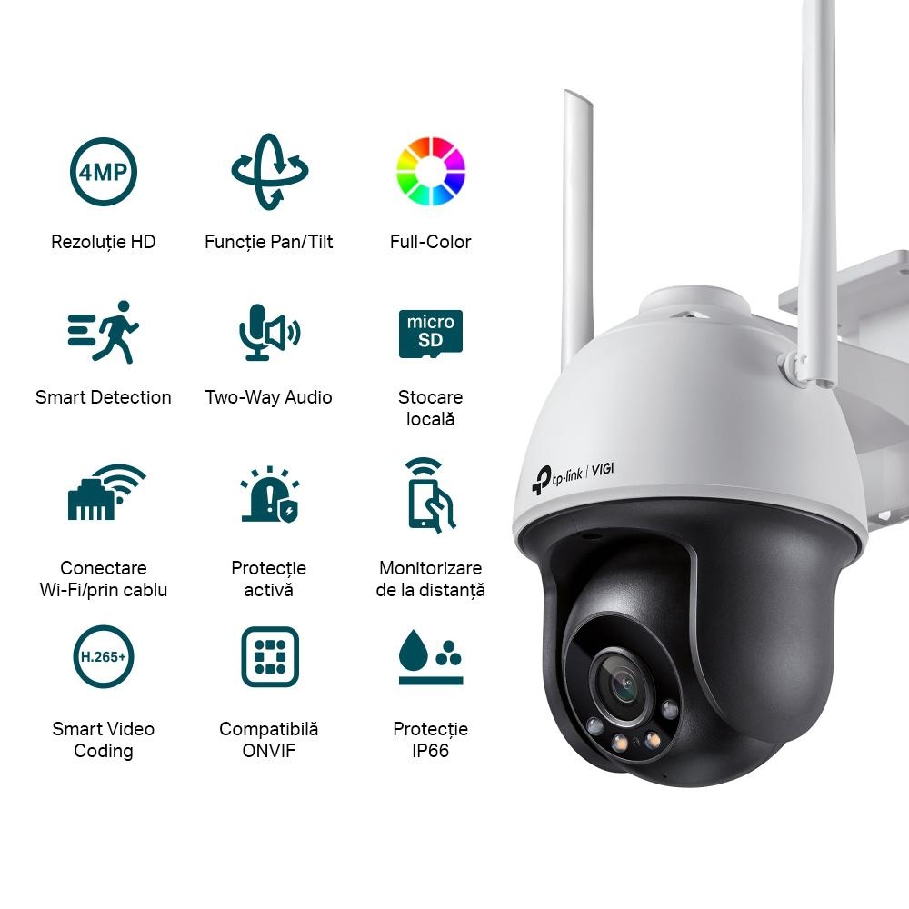 TP-LINK VIGI 4MP Outdoor PAN/TILT WI-FI Camera,VIGI C540-W(4mm),Senzor: 1/3