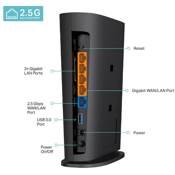 TP-LINK WIFI 6 Router Gigabit, ARCHER AX80, Dual-Band, Standarde: IEEE 802.11ax/ac/n/a 5 GHz, IEEE 802.11ax/n/b/g 2.4 GHz, viteza wireless: 5 GHz: 4804Mbps, 2.4 GHz: 1148 Mbps, 4× Antene performante Dual-Band, interfata: 1× Port WAN/LAN de 2.5 Gigabit, - 2 | YEO