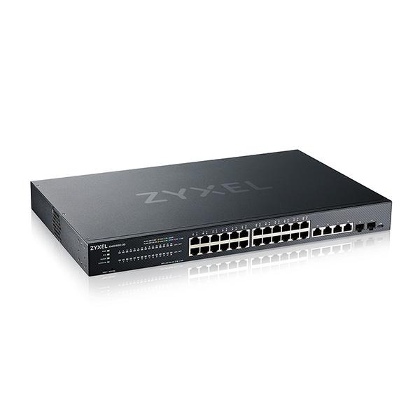 Zyxel XMG1930-30HP, 24-port 2.5GbE Smart Managed Layer 2 PoE 700W 22xPoE+/8xPoE++ Switch with 4 10GbE and 2 SFP+ Uplink - 2 | YEO