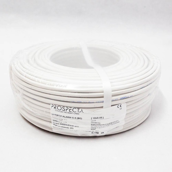 Cablu alarma 12 x 0.22 premium, cupru 100%, cod: I357IT, Li-Y(ST)Y, made in Italy, utilizare pentru sisteme de alarma, manta exterioara PVC alb, ecranare: folie de aluminiu laminata, raza de curbura 10x diametru, Peak Operating Voltage 250, Voltage