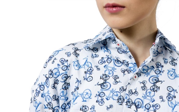 Camasa dama Pegas Clasicurb by Braiconf – Albastra, Elegant Floral – AziaVision.ro