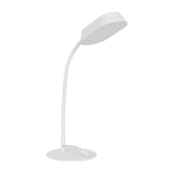Lampa LED birou Ledvance PANAN DISK METAL, 10W , 750 lm, lumina alba (3000K - 6500K), dimabila, port USB, brat ajustabil, Alb