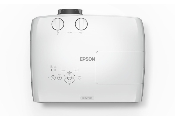 Proiector Epson EH-TW7000, 3LCD 3D active, 3000 lumeni, 4K PRO-UHD, 16:9, 4K enhancement, 40.000 : 1, lampa 3500 ore/ 5000 ore Eco mode, zoom 1.62x, dimensiune maxima imagine 500", distanta maxima de proiectie 23.8 m, USB 2.0 Type A (2x), USB 2.0 Type