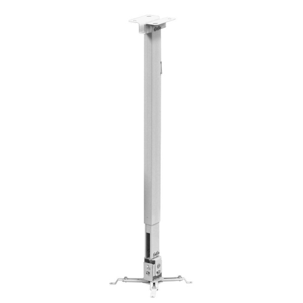 Suport de tavan telescopic Sopar Tapa White 23060, inaltime reglabila intre 70-120 cm, suporta pana la 12 kg, grad de inclinare de +/- 20° | +/- 10°, rotatie +/- 10°, din otel, alb