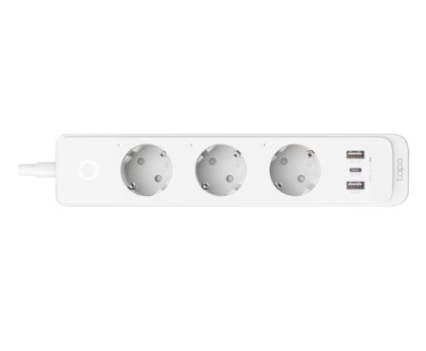 TP-Link SMART WI-FI SOCKET TAPO P300, Protocol: IEEE 802.11b/g/n, Bluetooth 4.2, 2.4 GHz, Cerințe de sistem, Android 5 sau mai recent, iOS 10 sau mai recent, Dimensiuni: 268*55*40mm, cablu de 1.5m, voltaj maxim: 2300W, 10A, 3 prize, 2 x USB.
