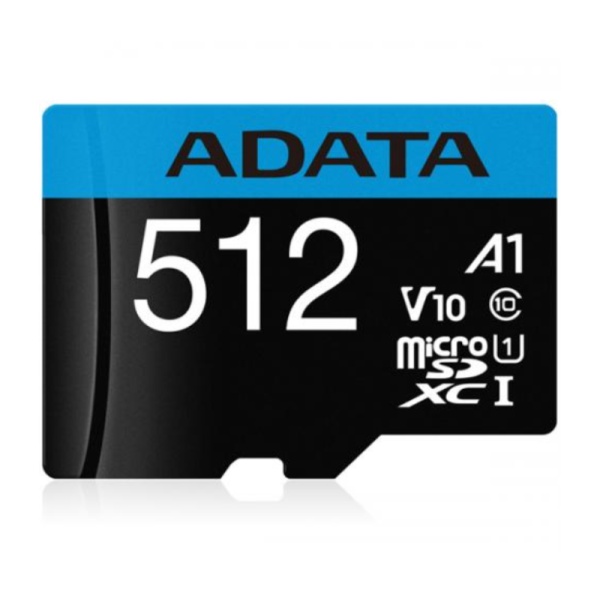 Card de Memorie MicroSDXC Adata 512GB citire 100 MB/s, scriere 25 MB/s, clasa de viteza 10