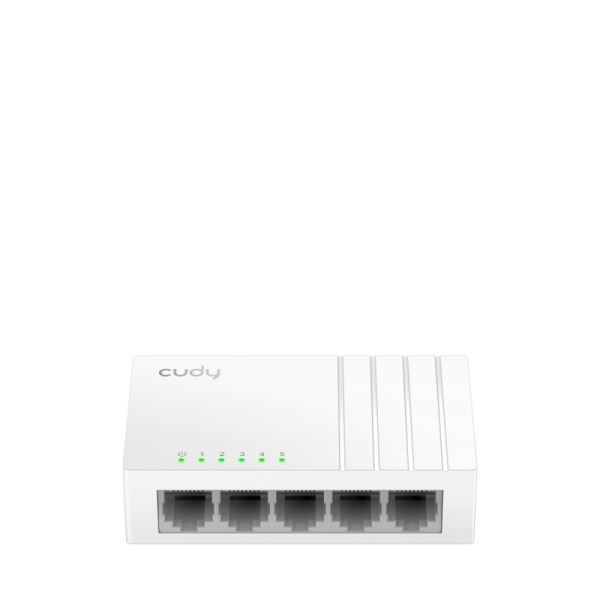 CUDY 5-Port Gigabit Desktop Switch, 5 10/100/1000M RJ45 Ports, IGMP Snooping, Loop Detection/Prevention, 802.1p/DSCP QoS, Desktop Plastic Case, Power Saving, Plug & Play, Wall-Mount, USB-C Powering(Adapter not included)