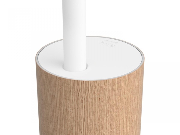 Lampadar LED RGB Philips Hue Gradient Signe, Bluetooth, 29W, 2550 lm ,lumina alba si color (2000-6500K), IP20, 145.8cm, Aluminiu/Lemn, Alb