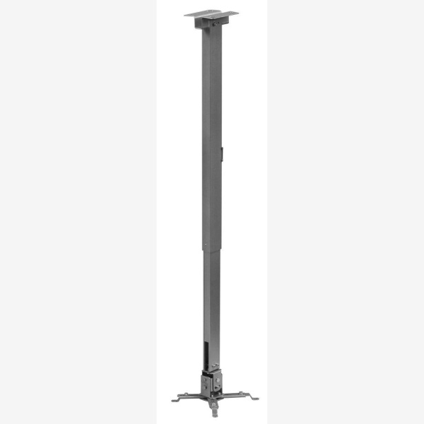 Suport de tavan telescopic Sopar Tapa 23059, inaltime reglabila intre 70-120 cm, suporta pana la 12 kg, grad de inclinare de +/- 20° | +/- 10°, rotatie +/- 10°, din otel, argintiu