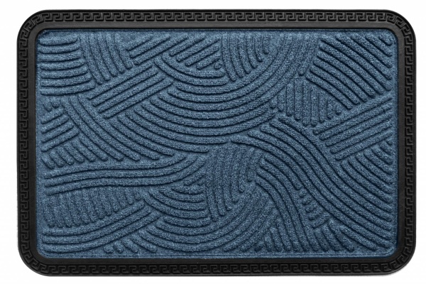 COVORAS INTRARE ANTIDERAPANT CU MARGINE CAUCIUCATA 40X60 CM, ALBASTRU, HEINNER HOME