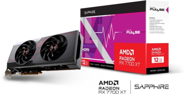 Placa video Sapphire Radeon RX 7700 XT Pulse 12GB GDDR6 192-bit