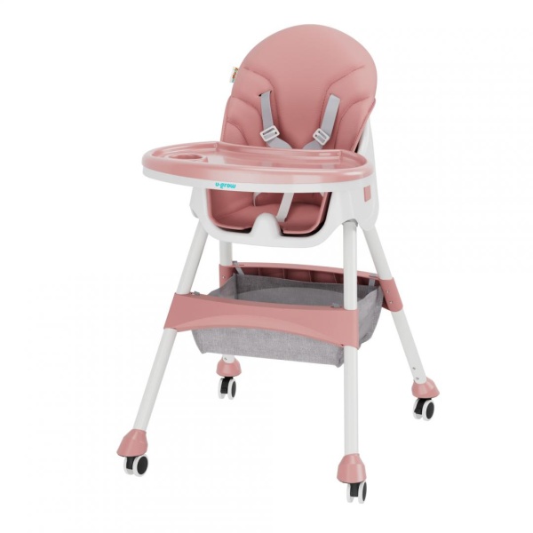 Scaun de Masa U‑Grow 2‑in‑1 Pliabil Roz UG‑502‑PK – Multifunctional & Usor de Curatat