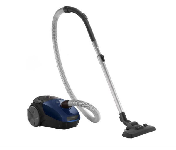 Aspirator cu sac Philips PowerGo FC8240/09, 900 W, 3 L, filtru anti- alergeni, accesorii integrate, Albastru
