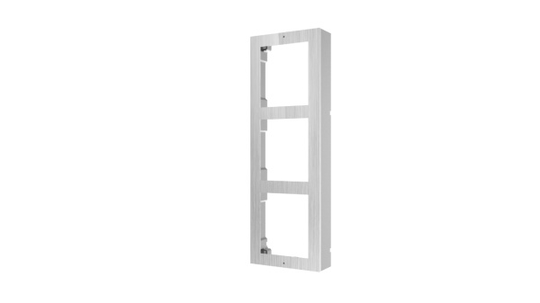 Panou frontal pentru 3 module videointerfon modular Hikvision DS-KD- ACW3/S; permite conectarea a 3 module de videointerfon modular; montare aplicata; materia otel inoxidabil; dimensiuni: 320.8mm x 107mm x 4mm;