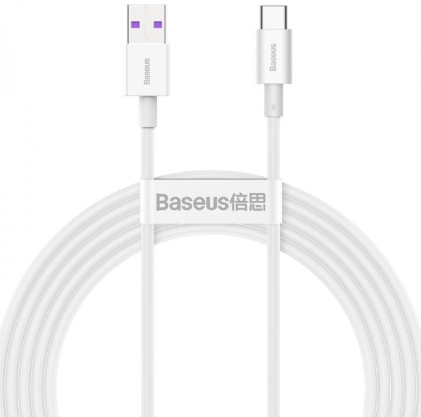 Cablu alimentare si date Baseus Superior, Fast Charging Data Cable pt. smartphone, USB la USB Type-C 66W, 2m, alb