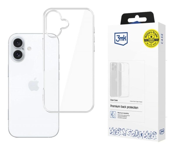 Protective cover 3mk Clear Case for iPhone 16, Transparent