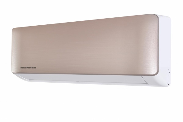 Aparat de aer conditionat HEINNER ONIX HAC-CO12WFN-GD, 12000 BTU, WiFi, clasa energetica: racire A++/incalzire A+, functii: Super-ionizare, "Follow me", ECO, Turbo, filtru cu densitate ridicata, auto curatare, panel auriu.