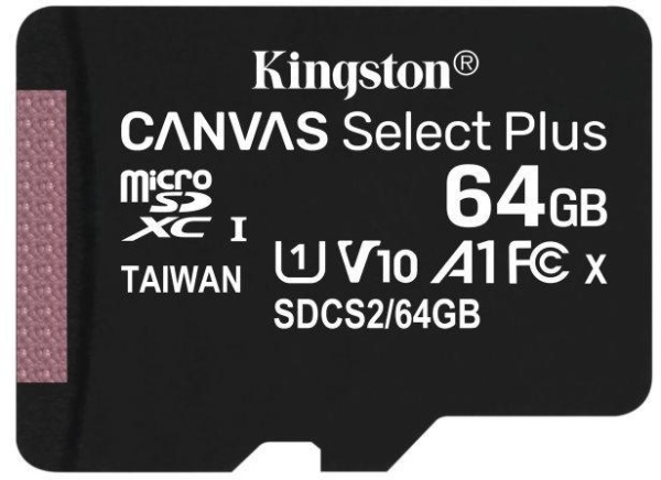 Card de Memorie MicroSDXC Kingston, 64GB, Select Plus, Clasa 10 UHS-I Performance, R: 100 MB/s