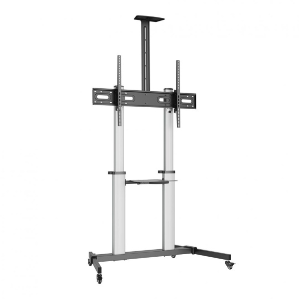 Stand TV mobil Serioux 44-610TW, dimensiuni 1292x717x2327mm, compatibiliate dimensiune ecran 60"-100", VESA: 200x200, 400x200, 300x300, 400x400, 600x400, 800x400, 800x600, 1000x600, greutate maximă suportata: 100 kg, interval de înclinare: +5°~-10°,