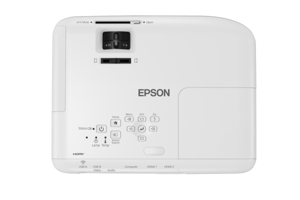 Proiector Epson EB-FH06, (succesor EB-U05), 3LCD, 3500 lumeni, FHD 1920*1080, 16:9, 16.000:1, lampa 6.000 ore/ 12.000 ore Ecomode, dimensiune maxima imagine 332", USB 2.0 Type A, USB 2.0 Type B, Wireless LAN IEEE 802.11b/g/n optional, VGA, 2* HDMI,