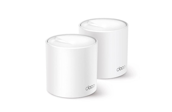 TP-Link AX3000 whole home mesh Wi-Fi 6 System, Deco X50(2-pack); Standarde Wireless: IEEE 802.11ax/ac/n/a 5 GHz, IEEE 802.11ax/n/b/g 2.4 GHz, 3 LAN/WAN Gigabit Ethernet Ports, 1 GHz Dual-Core CPU, 2 x internal antennas per Deco unit, 2402 Mbps (5 GHz),