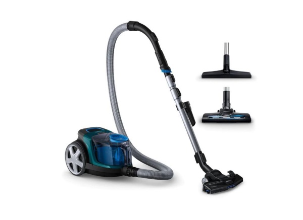 Aspirator fara sac Philips PowerPro Compact FC9334/09, 900 W, PowerCyclone 5, perii TriActive, TurboBrush, Parchet, filtru anti-alergic ECARF, Verde