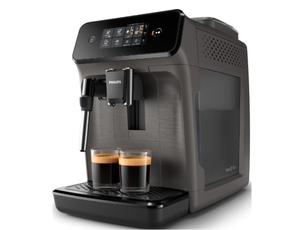 Espressor automat Philips EP1224/00, 1500W, 2 bauturi, sistem clasic de spumare a laptelui, afisaj tactil, rasnita ceramica, filtru Aqua Clean, gri casmir